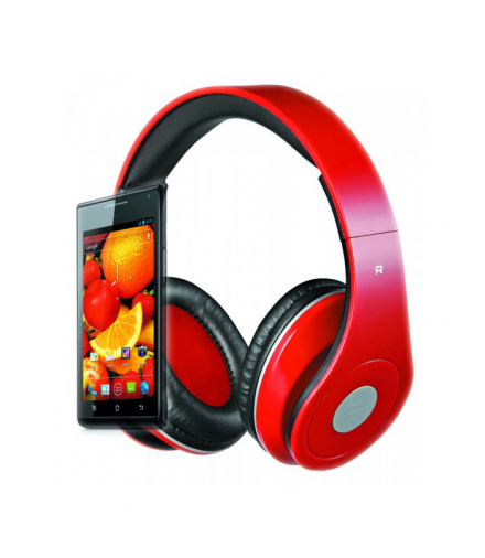 Rebeltec słuchawki przewodowe AUDIOFEEL2 nauszne czerwone TFO AKKSLREBLPSM0002