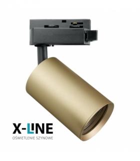Reflektor szynowy GU10, złoty, X-LINE DPM STR-GU10-G