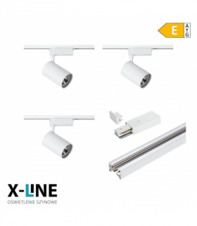 Oświetlenie szynowe - zestaw 3 x 5 W, biały, X-LINE DPM STR-3X5W