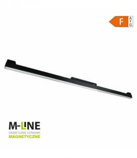 Listwa, oprawa LED szynowa magnetyczna, 30 W, 90 cm, 2400 lm, 4000 K, czarny, M-LINE DPM MTL-FL-30W-B