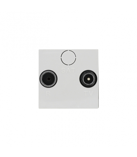 Gniazdo RTV przelotowe Seria KOS 45, BIAŁY 350474