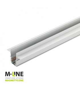 Szyna 1-fazowa magnetyczna podtynkowa, 2 m, biała, M-LINE DPM MTL-R-2-W