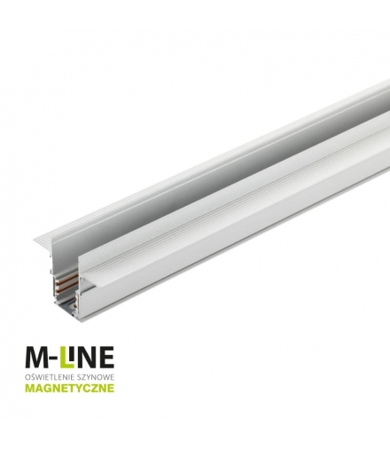 Szyna 1-fazowa magnetyczna podtynkowa, 2 m, biała, M-LINE DPM MTL-R-2-W