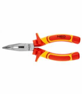Szczypce wydłużone wygięte 160 mm 1000V , CrV, polerowane GTX NEO Tools 01-227