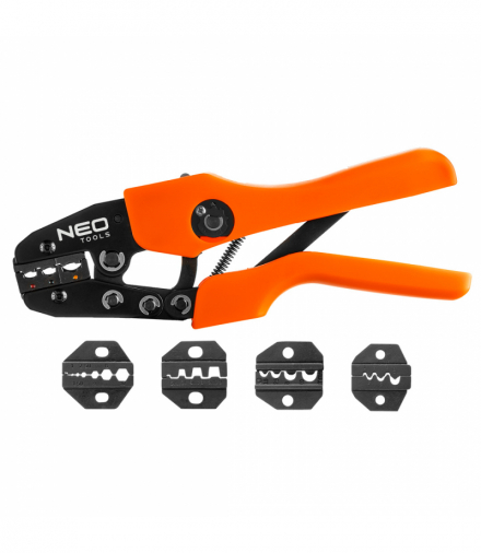 Szczypce do zaciskania końcówek zestaw 5 szczęk GTX NEO Tools 01-537