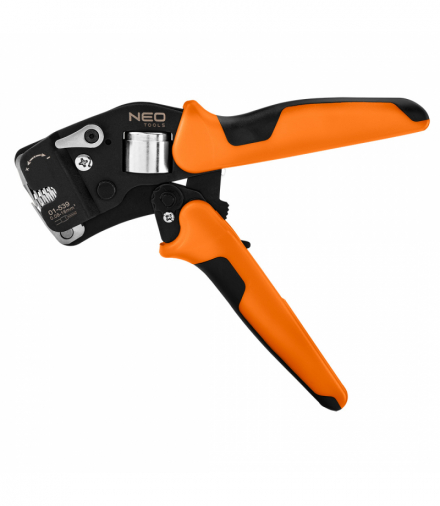 Szczypce do zaciskania końcówek tulejkowych CRV 230mm, samonastawne 0.08 -16 mm2, AWG 26-5 GTX NEO Tools 01-539