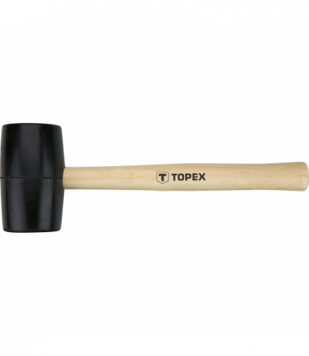 Młotek gumowy 50 mm/340 g, trzonek drewniany GTX TOPEX 02A343