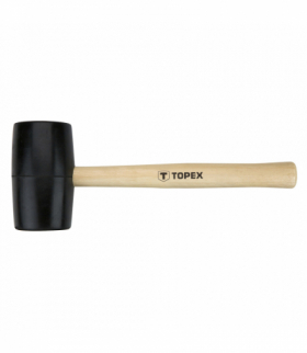 Młotek gumowy 58 mm/450 g, trzonek drewniany GTX TOPEX 02A344
