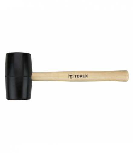 Młotek gumowy 58 mm/450 g, trzonek drewniany GTX TOPEX 02A344