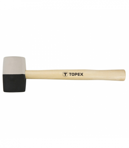 Młotek gumowy 58 mm/450 g, czarno-biała guma GTX TOPEX 02A354