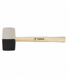 Młotek gumowy 63 mm/680 g, czarno-biała guma GTX TOPEX 02A355