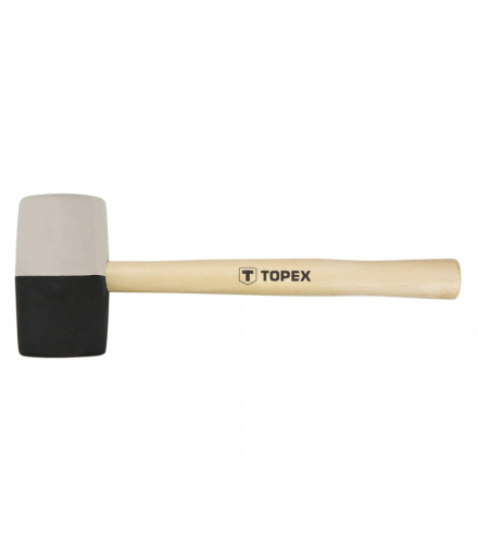 Młotek gumowy 63 mm/680 g, czarno-biała guma GTX TOPEX 02A355