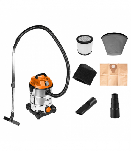 Odkurzacz przemysłowy 1400W, zbiornik 30l GTX NEO Tools 04-738