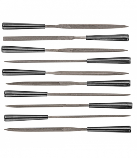 Pilniki iglaki do metalu, zestaw 10 szt. GTX TOPEX 06A015