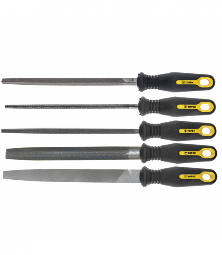 Pilniki do metalu, 200 mm/2, zestaw 5 szt. GTX TOPEX 06A250