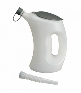 Naczynie pomiarowe z pokrywką-FLA-PE, białe, przezroczyste, 2 l GTX PRESSOL 7622