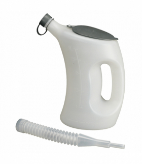 Naczynie pomiarowe z pokrywką-FLA-PE, białe, przezroczyste, 3 l GTX PRESSOL 7623