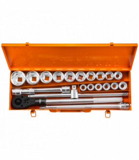 Klucze nasadowe 3/4", zestaw 21 szt. GTX NEO Tools 08-061