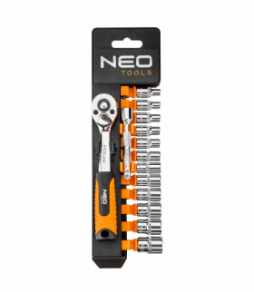 Klucze nasadowe 1/4", zestaw 14 szt. GTX NEO Tools 08-652