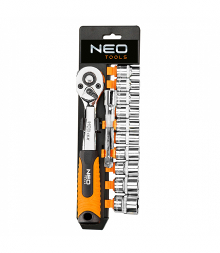 Klucze nasadowe 1/2", zestaw 12 szt. GTX NEO Tools 08-654