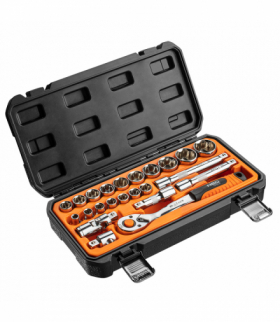 Klucze nasadowe 1/2", zestaw 23 szt. GTX NEO Tools 08-694