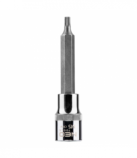Końcówka Spline na nasadce 1/2", M5 x 100 mm GTX NEO Tools 08-740