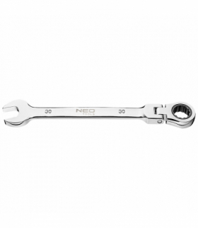 Klucz płasko-oczkowy z przegubem i grzechotką 30 mm GTX NEO Tools 09-058