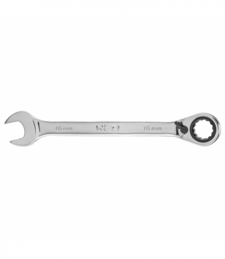 Klucz płasko-oczkowy z grzechotką i przełącznikiem 16 mm GTX NEO Tools 09-328