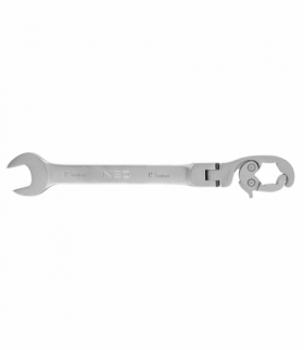 Klucz płasko-oczkowy, przegubowy, oczko otwierane z zapadką 19 mm GTX NEO Tools 09-352