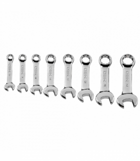 Klucze płasko-oczkowe 8-19 mm (krótkie), zestaw 8 szt. GTX NEO Tools 09-791