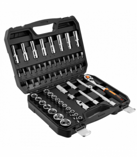 Klucze nasadowe 1/2", zestaw 58 szt., CrV GTX NEO Tools 10-042