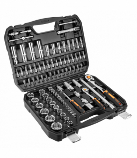 Klucze nasadowe 1/4", 1/2", zestaw 86 szt., CrV GTX NEO Tools 10-060