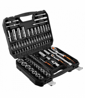 Klucze nasadowe, 1/4", 1/2", CrV, zestaw 94 szt. GTX NEO Tools 10-062