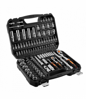 Klucze nasadowe 1/4", 1/2", zestaw 110 szt., CrV GTX NEO Tools 10-066