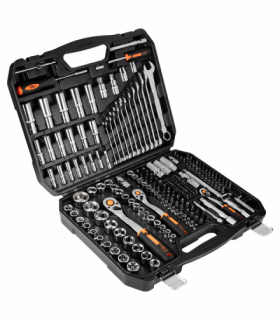 Klucze nasadowe 1/2", 3/8", 1/4", zestaw 219 szt., CrV GTX NEO Tools 10-076