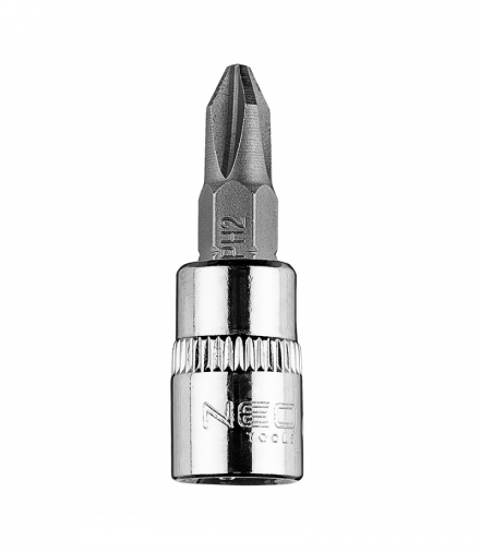 Końcówka wkrętakowa PH2 na nasadce 1/4", krótka, 37 mm GTX NEO Tools 10-317