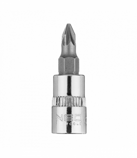 Końcówka wkrętakowa PZ1 na nasadce 1/4", krótka, 37 mm GTX NEO Tools 10-319