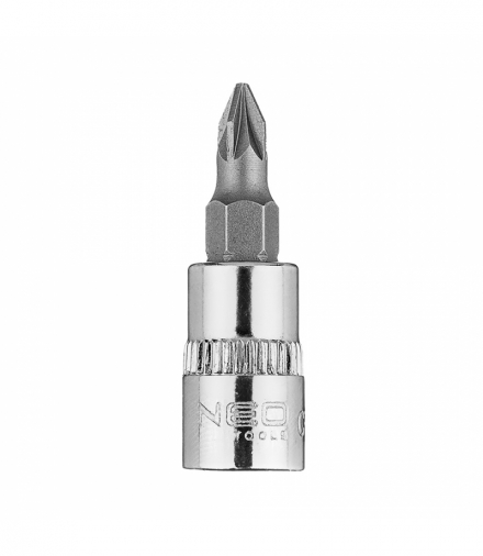Końcówka wkrętakowa PZ1 na nasadce 1/4", krótka, 37 mm GTX NEO Tools 10-319