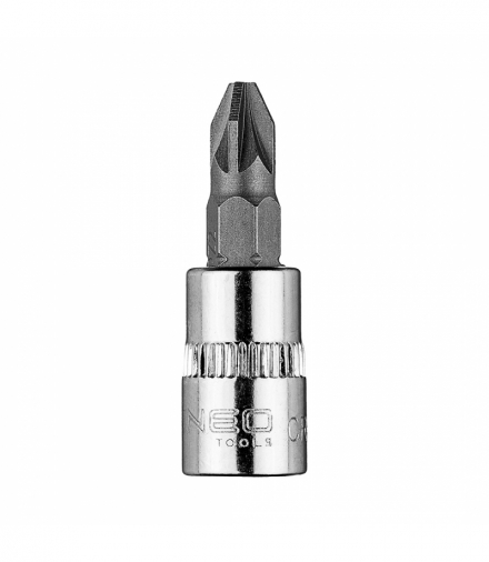 Końcówka wkrętakowa PZ2 na nasadce 1/4", krótka, 37 mm GTX NEO Tools 10-320