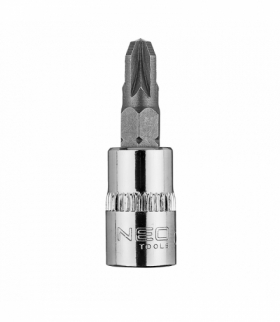 Końcówka wkrętakowa PZ3 na nasadce 1/4", krótka, 37 mm GTX NEO Tools 10-321