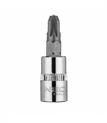 Końcówka wkrętakowa PZ3 na nasadce 1/4", krótka, 37 mm GTX NEO Tools 10-321