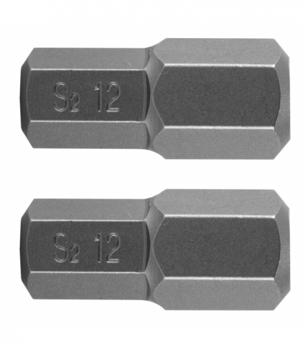 Końcówka HEX 12 x 30 mm, S2 x 2 szt. GTX NEO Tools 10-978