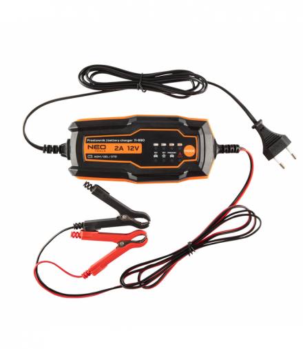 Prostownik automatyczny 2A/35W, 4-60Ah, do akumulatorów kwasowych / AGM / GEL GTX NEO Tools 11-890