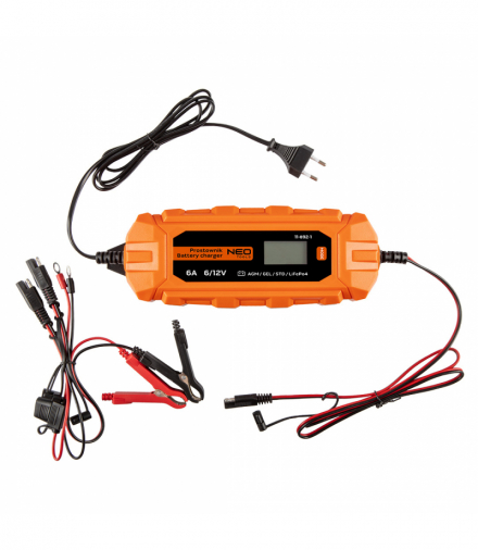 Prostownik automatyczny 6A/100W, 3-150Ah, do akumulatorów kwasowych / AGM / GEL GTX NEO Tools 11-892-1