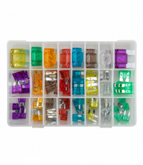 Zestaw bezpieczników samochodowych, pudełko, 88 sztuk, 3 typy GTX NEO Tools 11-993