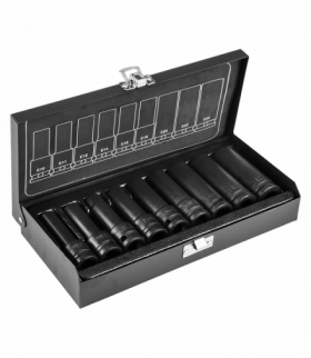 Nasadki udarowe 1/2", E10-E24, zestaw 9 szt., CrMo GTX NEO Tools 12-110