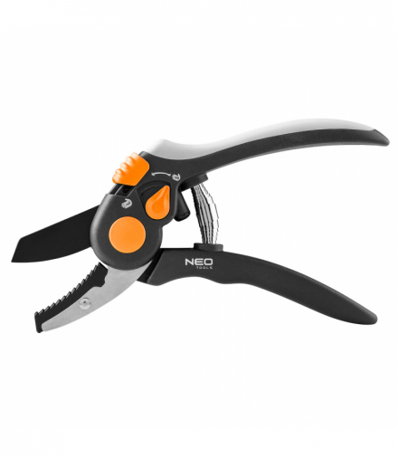 Sekator kowadełkowy 200 mm, zakres do 18 mm, regulowany rozstaw GTX NEO Tools 15-203