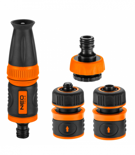 Zestaw 1/2" ze zraszaczem prostym, złaczkami i przyłaczem do kranu GTX NEO Tools 15-710