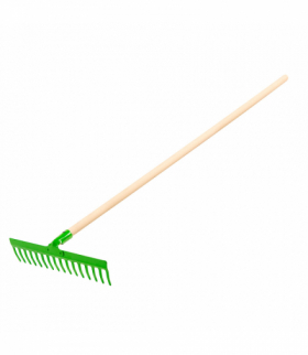 Grabie uniwersalne proste, 16 zębów, głowica nitowana, trzonek drewniany GTX VERTO 15G050
