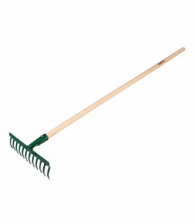 Grabie uniwersalne proste, 12 zębów, głowica nitowana, trzonek drewniany GTX VERTO 15G056